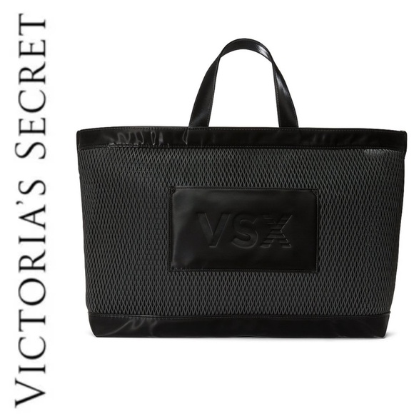 Victoria's Secret Handbags - Victoria's Secret 🖤 Black Mesh VSX black Tote | NWT